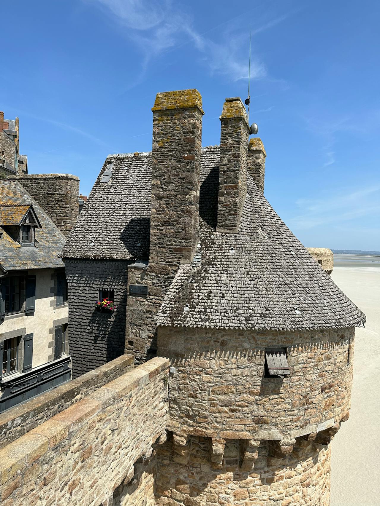 One of the Towers of Fortifications du Mont-Saint-Michel